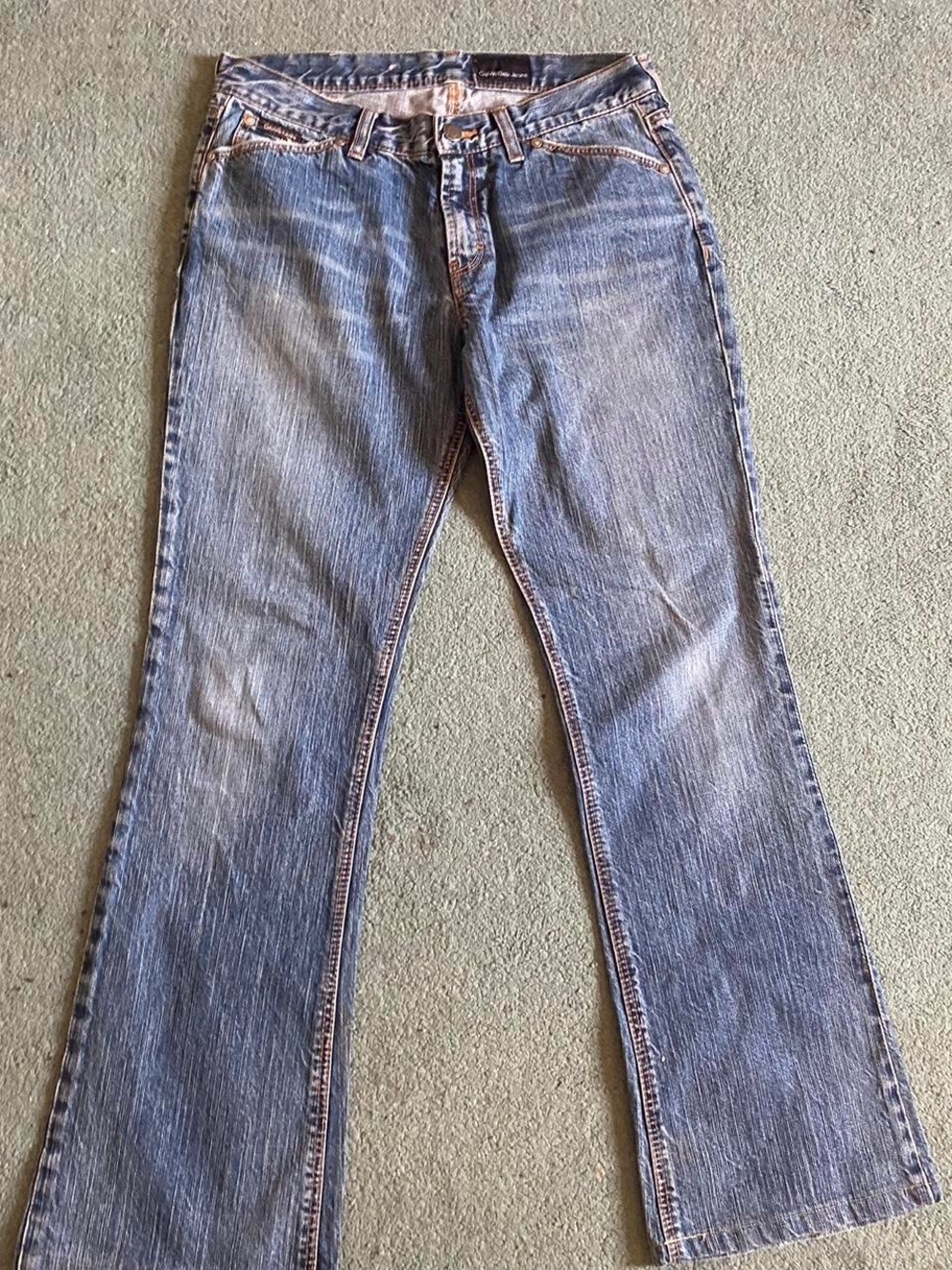 Calvin Klein Jeans Blue Denim with Orange Stitching